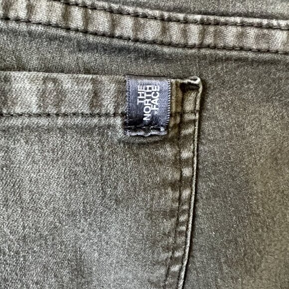 The North Face Womens 12 Olive Green Bootcut Denim Jeans Low Rise Southwestern - Picture 4 of 14